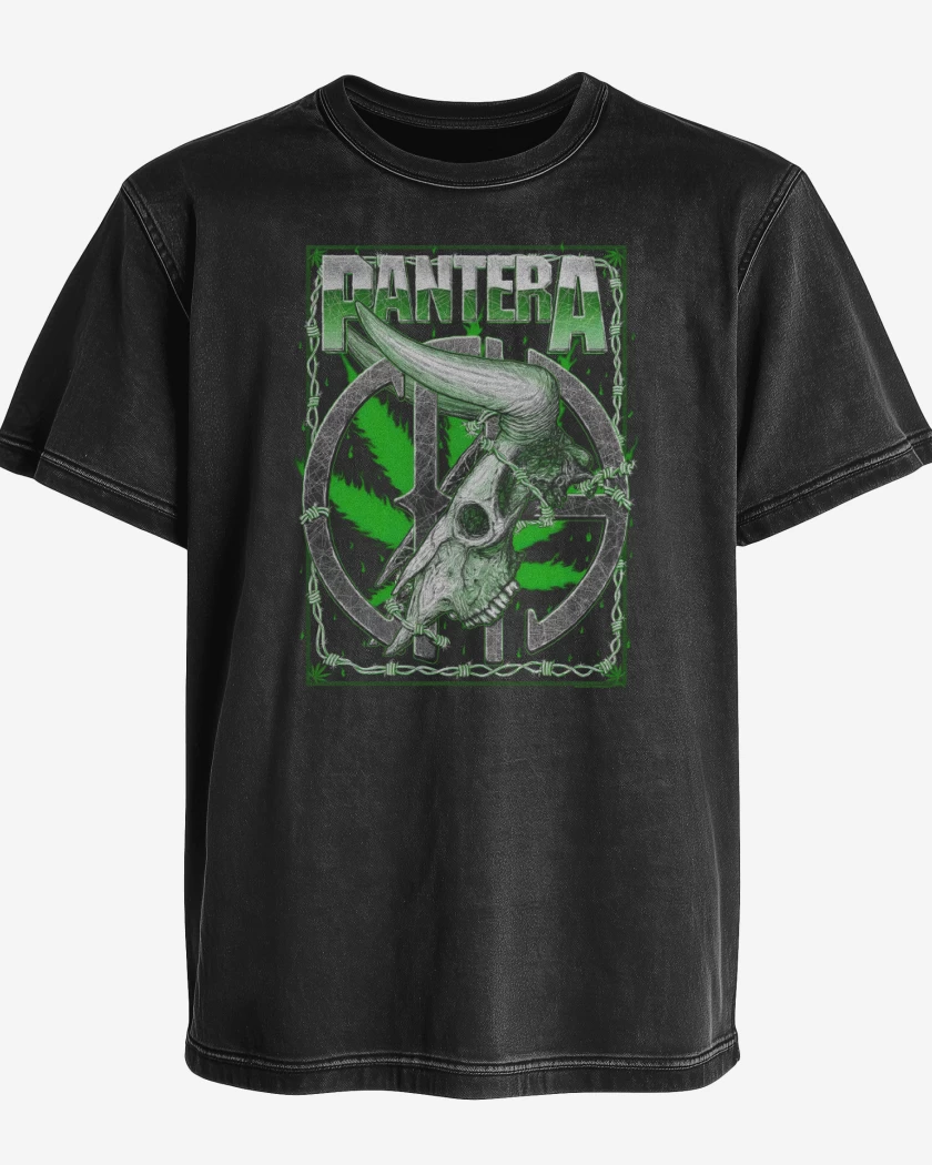 Polera desgastada Pantera Groove and Weed