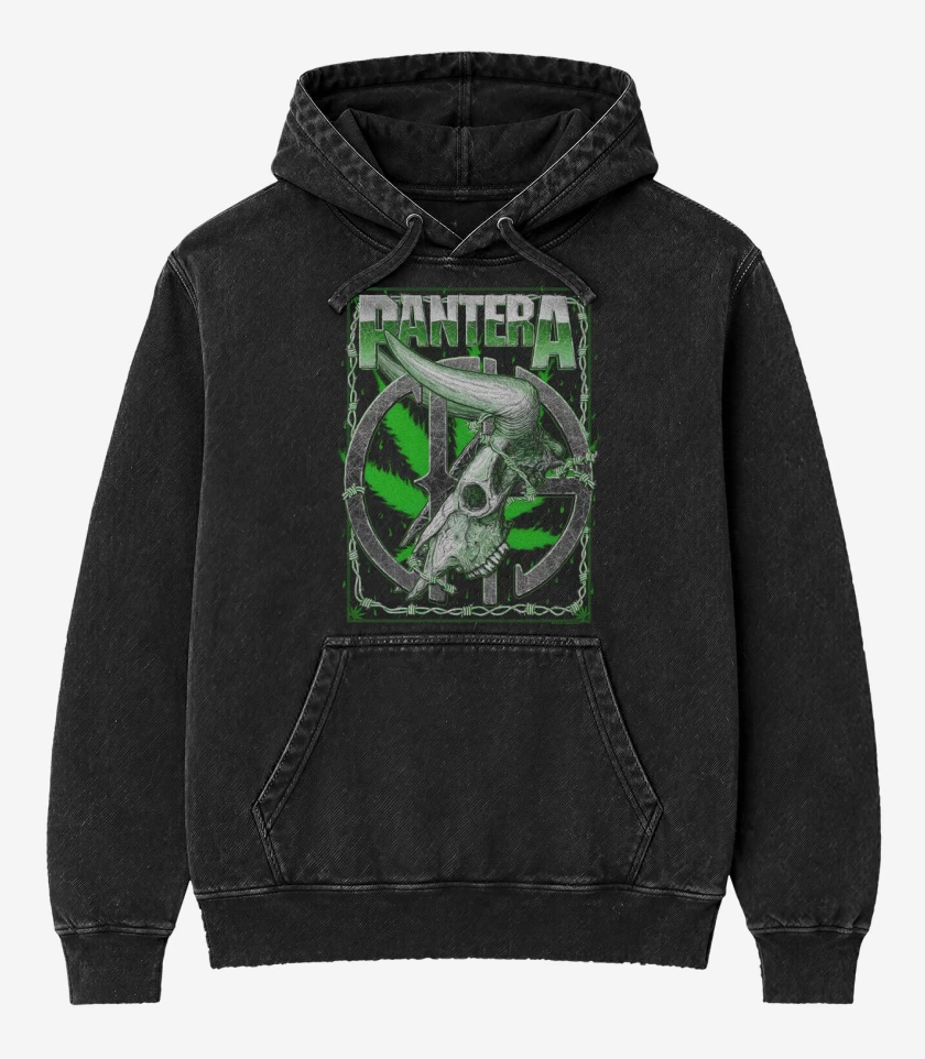 Poleron Canguro Acid Wash Pantera Groove and Weed