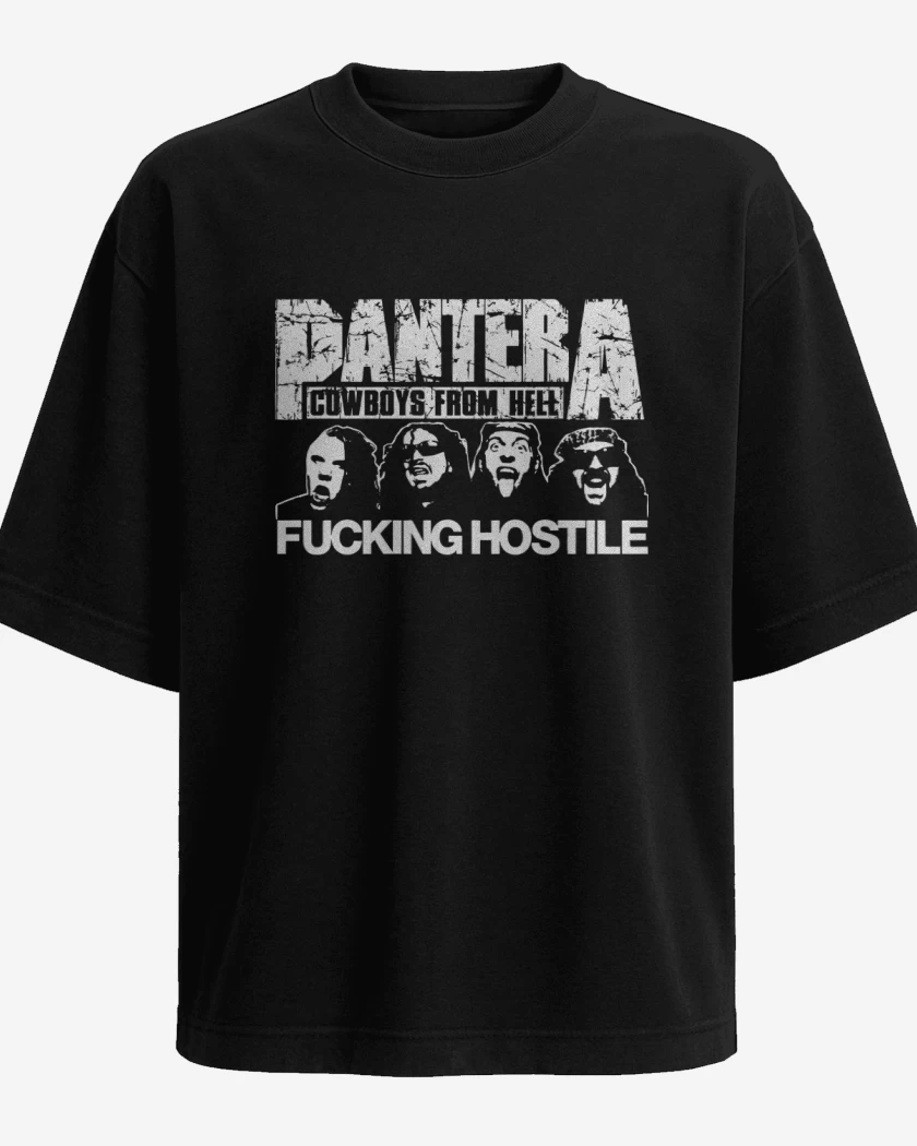 Polera Oversize Pantera Fucking Hostile