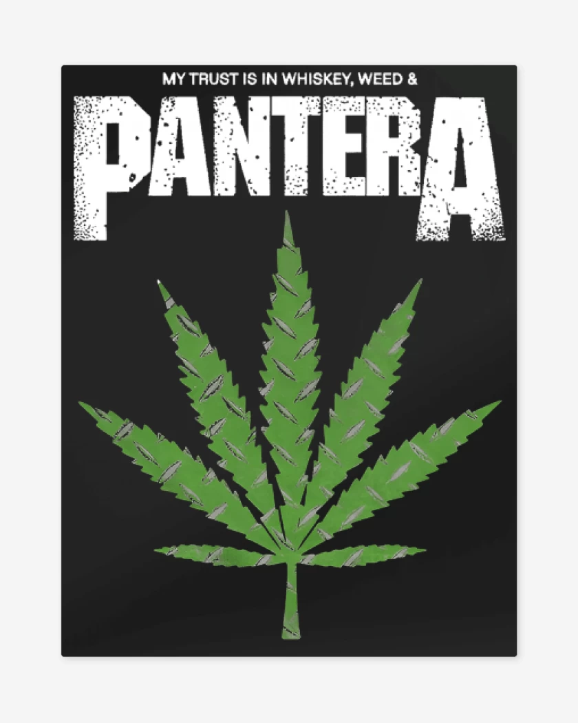 Print metalico Negro de Pantera Weed