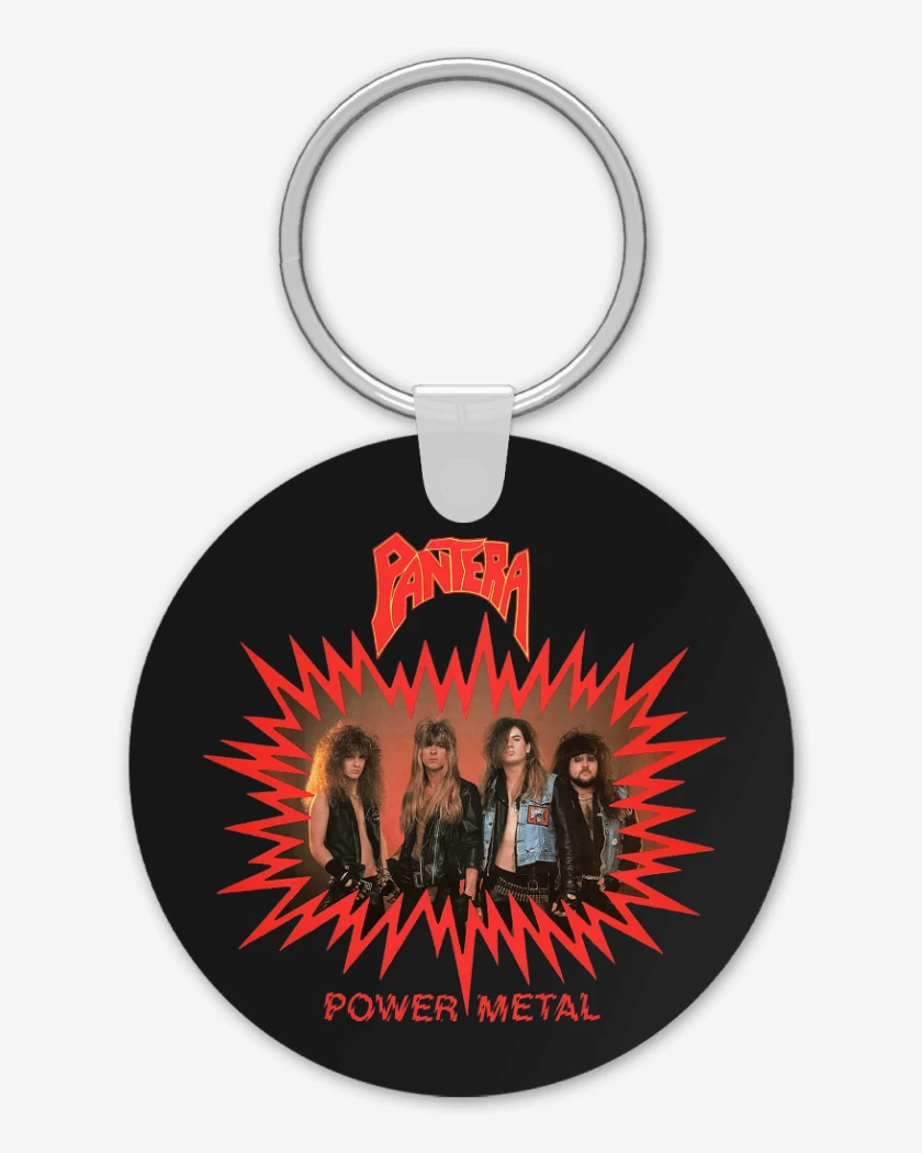 Llavero Negro de Pantera Power Metal