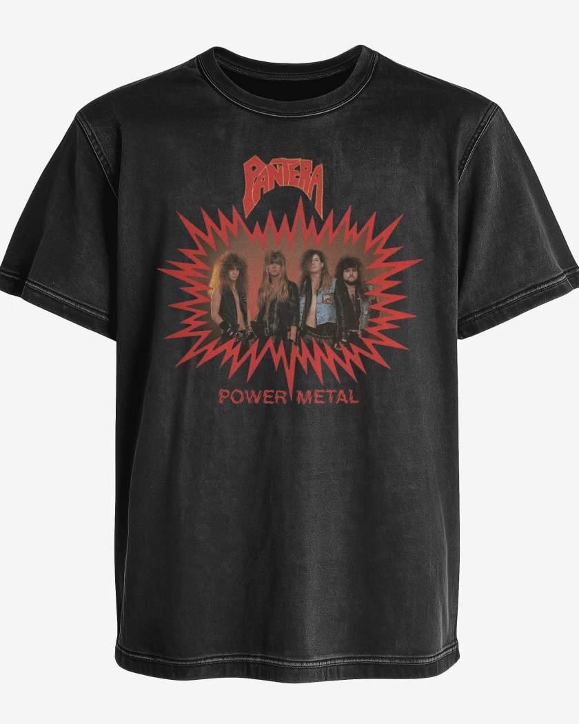 Polera desgastada Pantera Power Metal