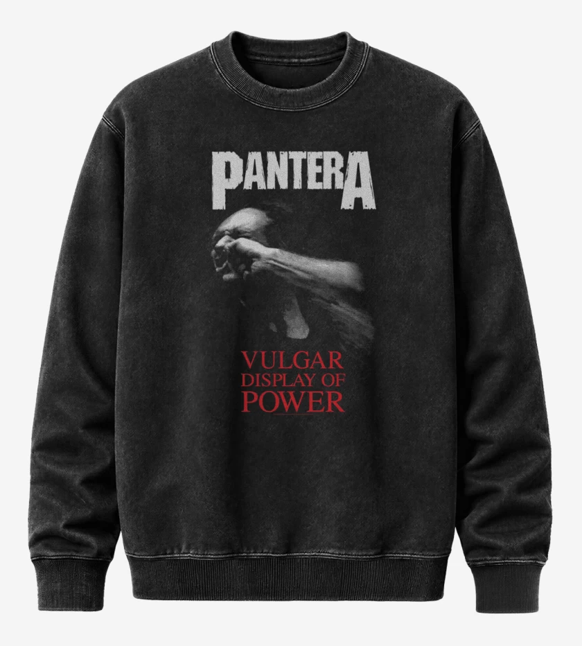 Poleron Polo Acid Wash Pantera Vulgar Display of Power