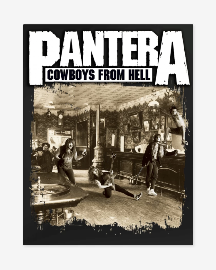 Print metalico Negro de Pantera Cowboys From Hell