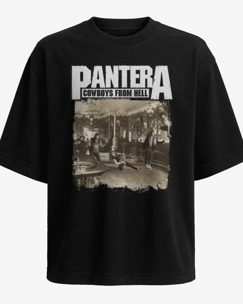 Polera Oversize Pantera Cowboys From Hell