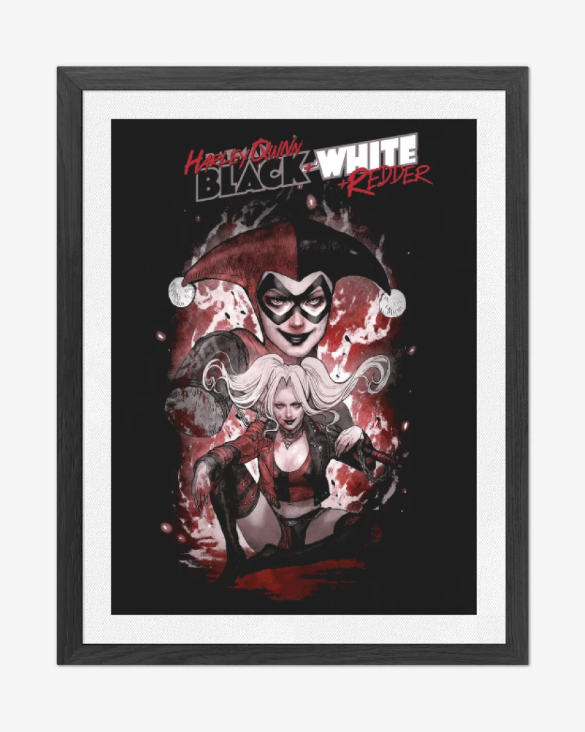Cuadro decorativo Negro de Harley Quinn Black & White
