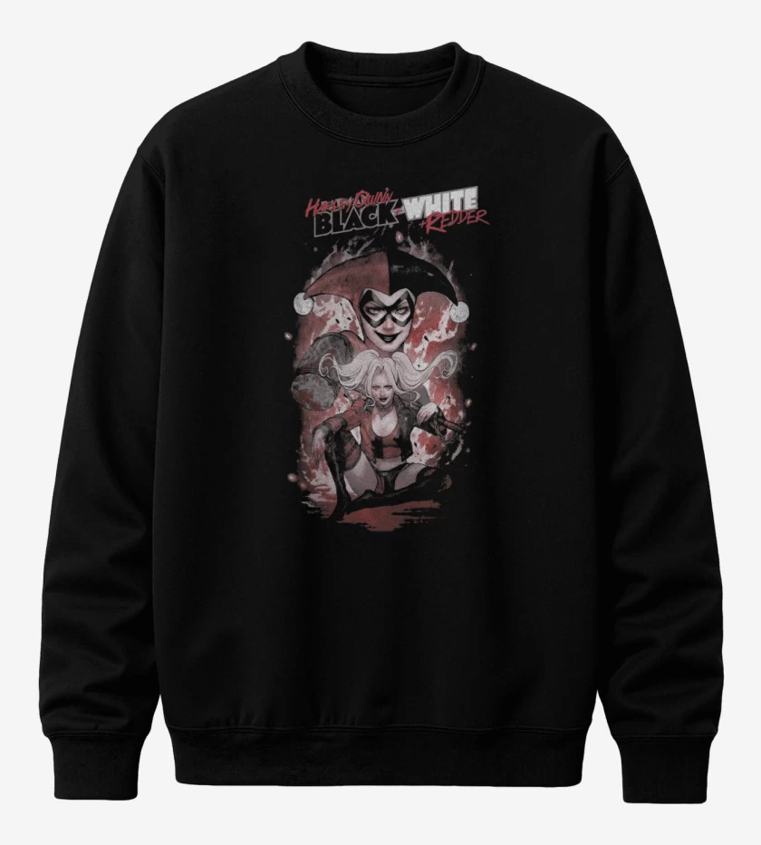 Poleron polo Harley Quinn Black & White