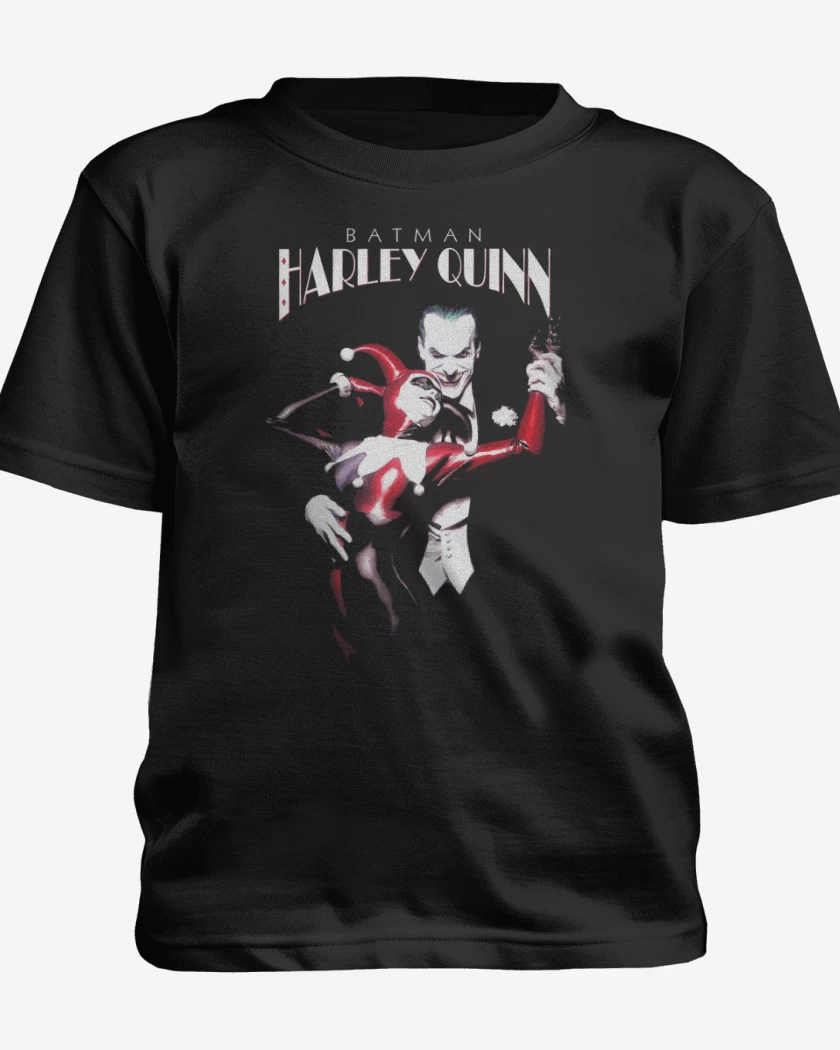 Polera de niño Negro de Batman Harley Quinn