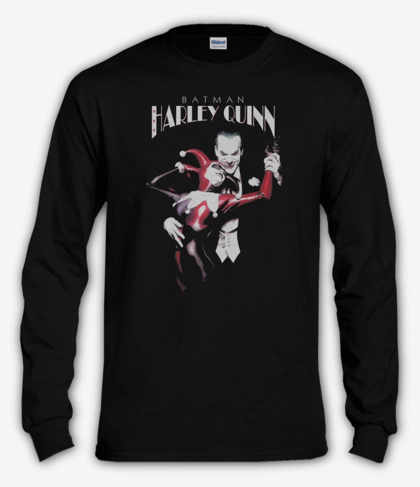 Polera manga larga Negro de Batman Harley Quinn