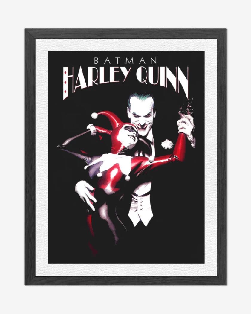Cuadro decorativo Negro de Batman Harley Quinn