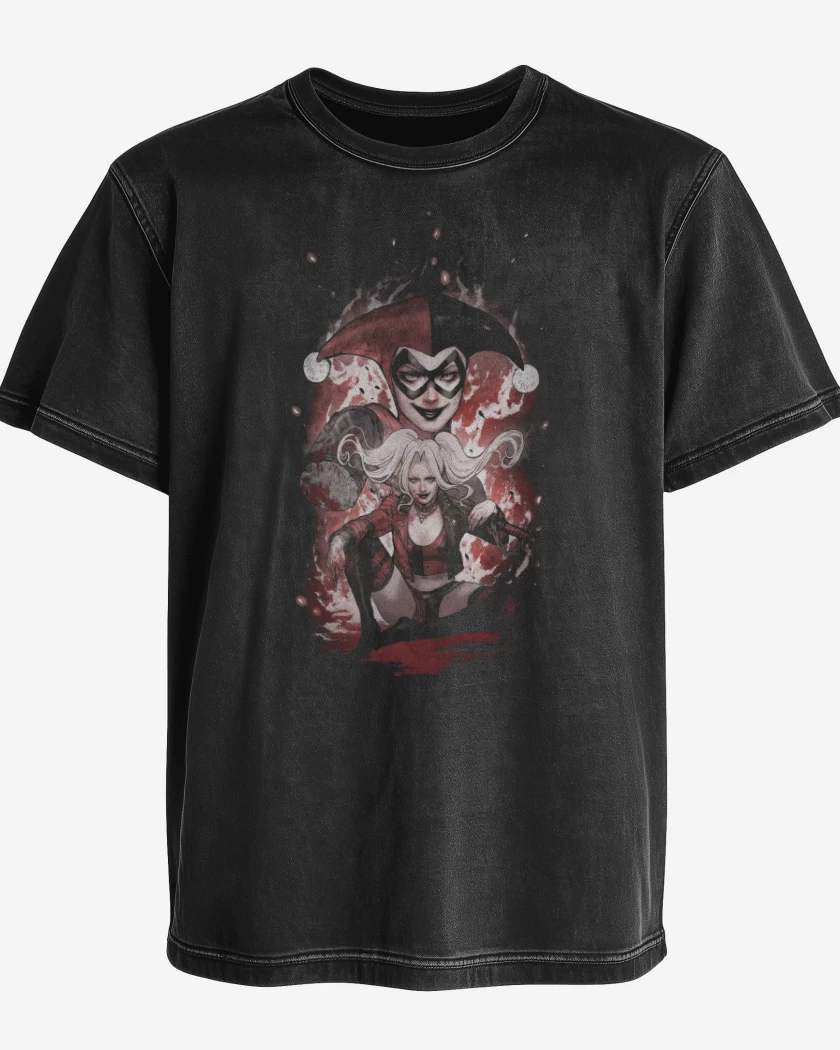 Polera desgastada Negro de Quinn Harley