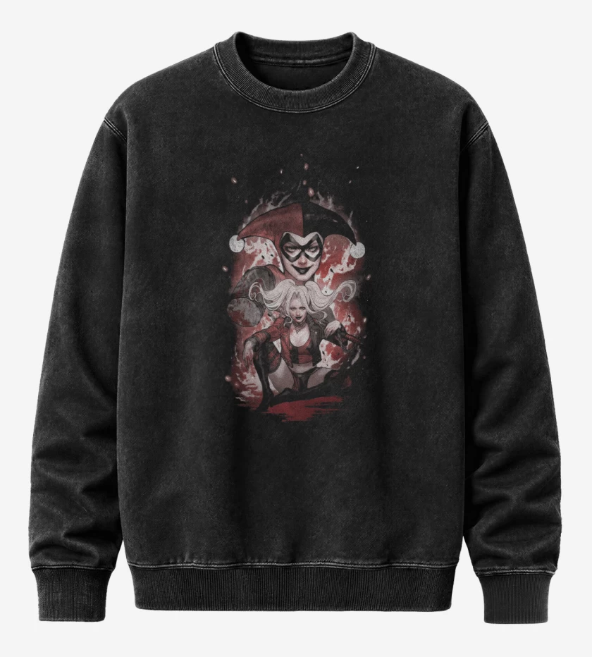 Poleron Polo Acid Wash Negro de Quinn Harley