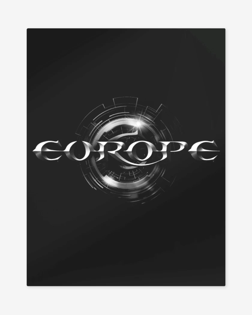 Print metalico Negro de Europe Logo