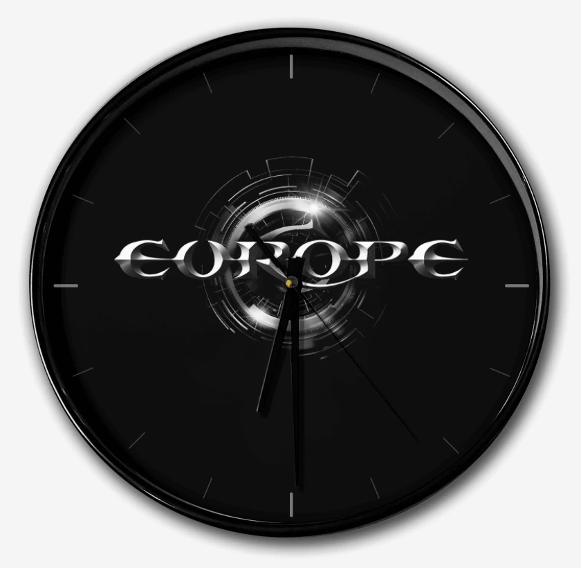 Reloj Negro de Europe Logo