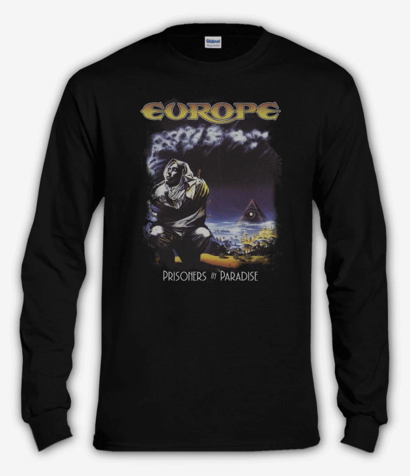 Polera manga larga Negro de Europe Prisoners in Paradise