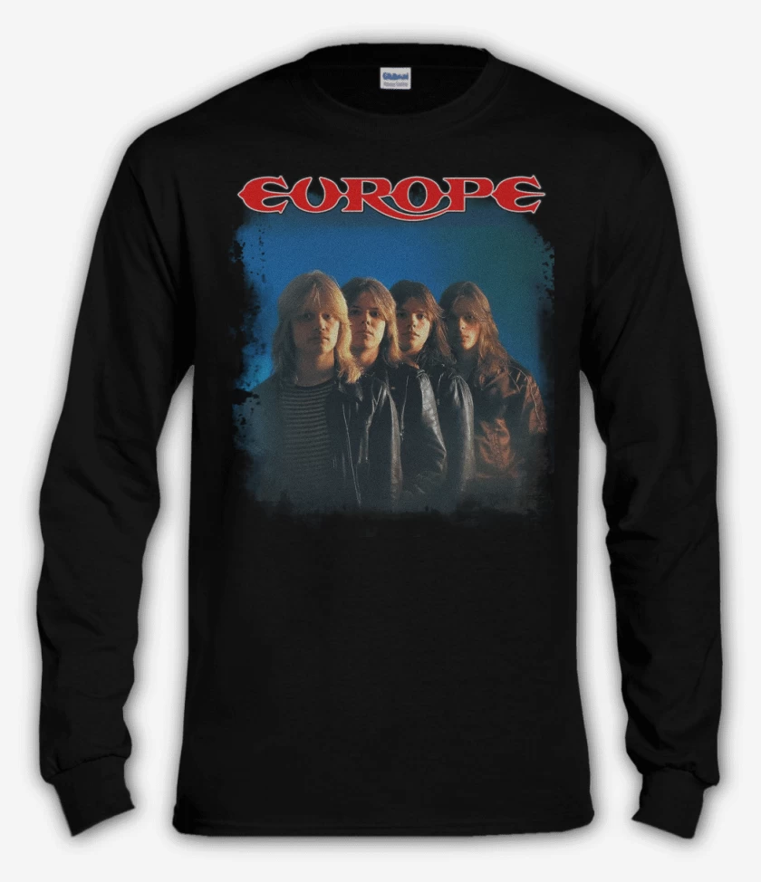 Polera manga larga Negro de Europe 1983