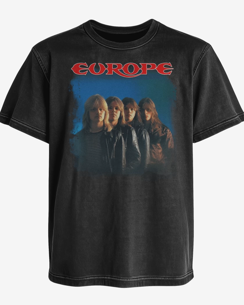 Polera desgastada Europe 1983