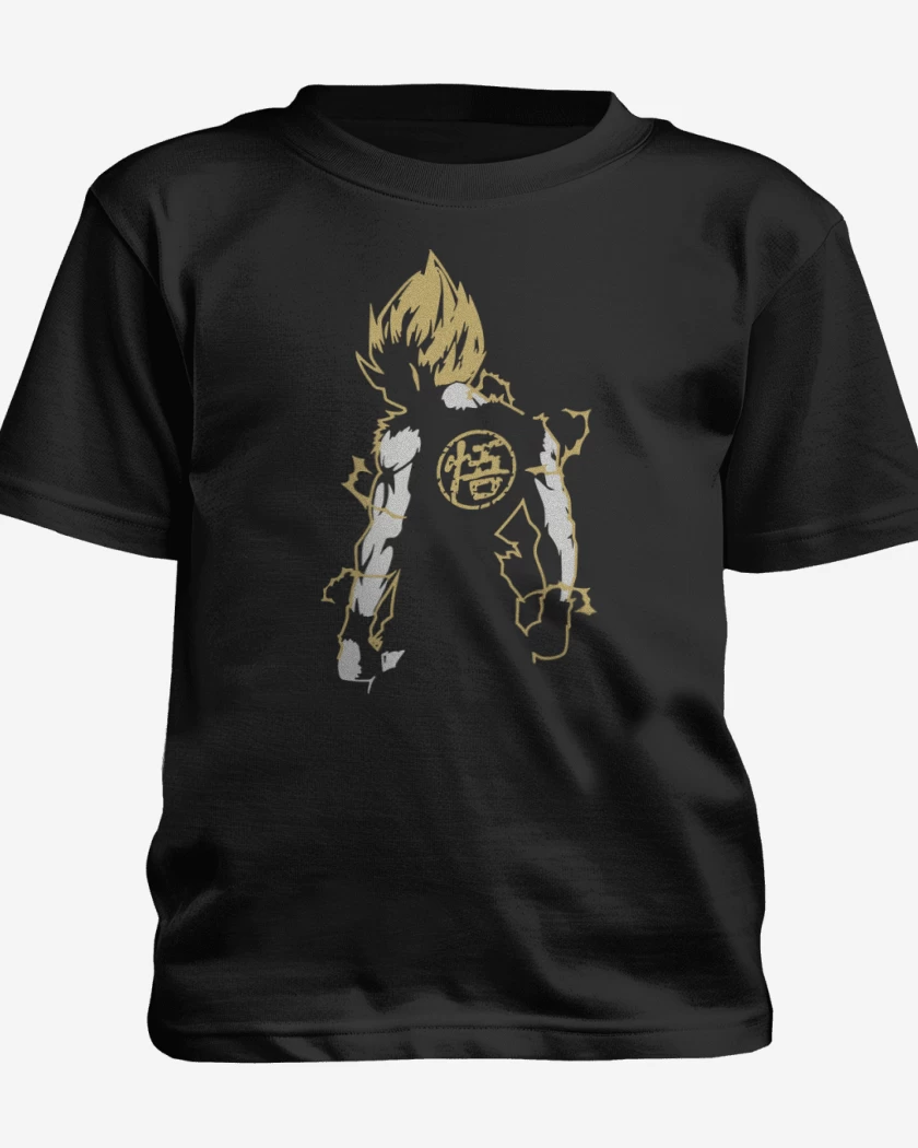Polera de niño Negro de Goku Espalda