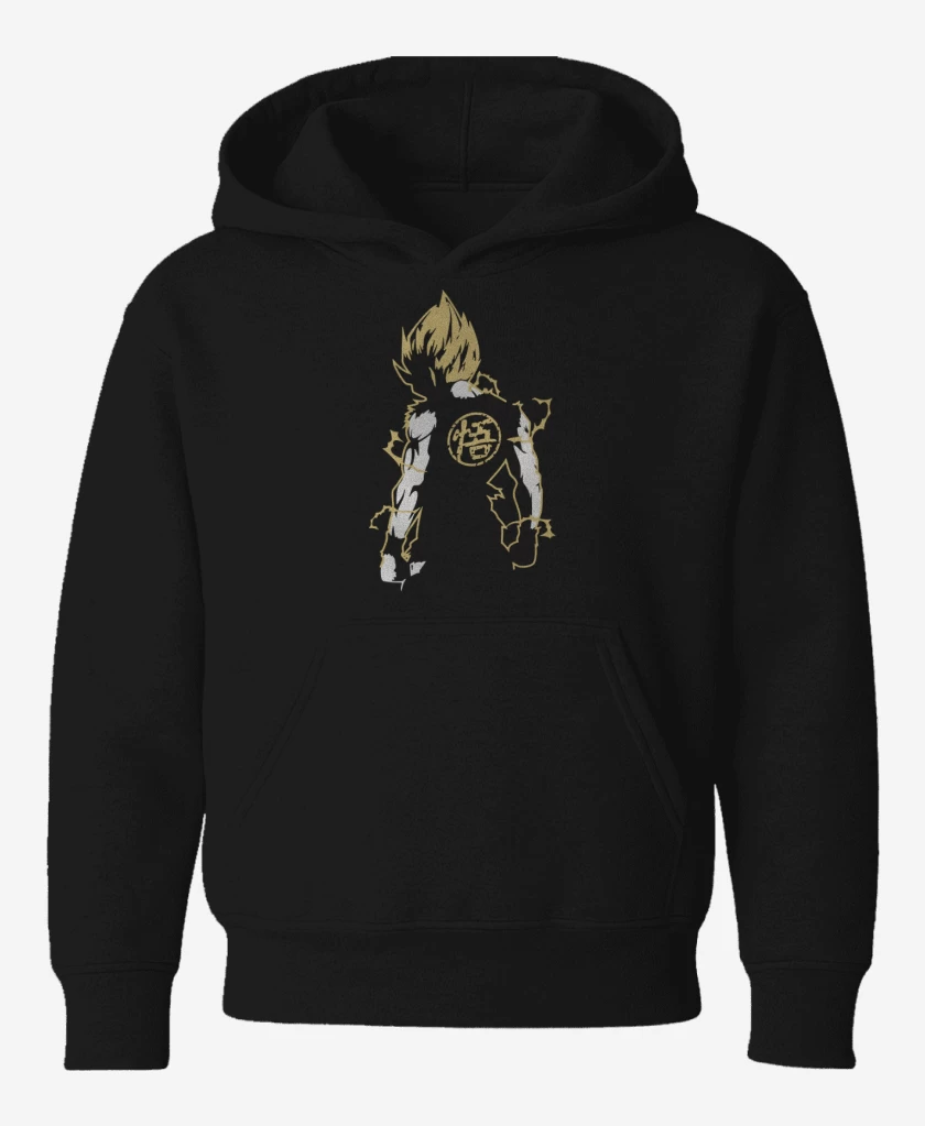 Poleron de niño Negro de Goku Espalda
