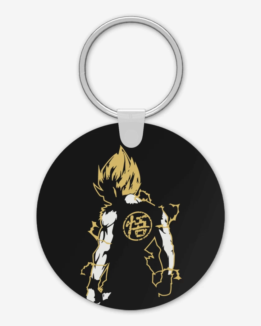 Llavero Negro de Goku Espalda