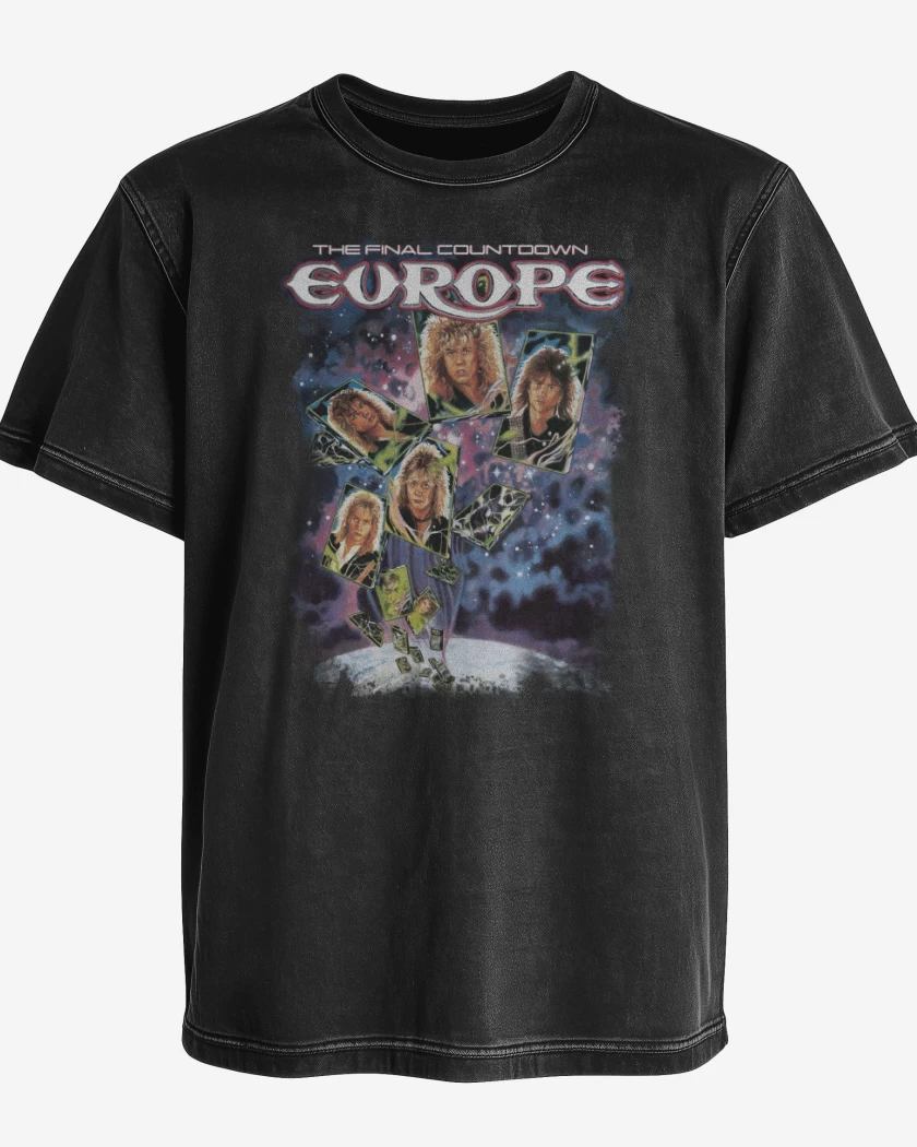 Polera desgastada Europe The Final Countdown