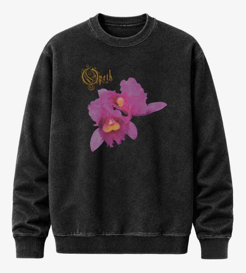 Poleron Polo Acid Wash Negro de Orchid