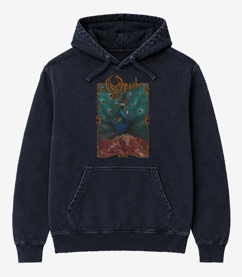 Poleron Canguro Acid Wash Azul Marino de Sorceress