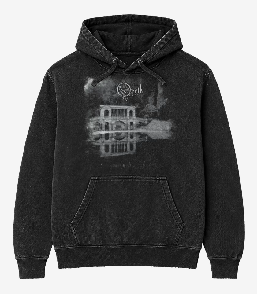 Poleron Canguro Acid Wash Negro de Morningrise