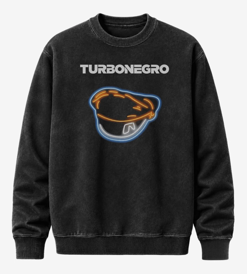 Poleron Polo Acid Wash Negro de Turbonegro 2
