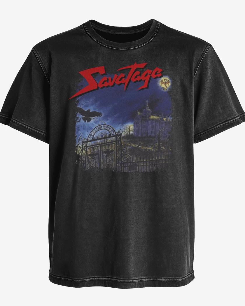 Polera desgastada Negro de Savatage Poets and Madmen