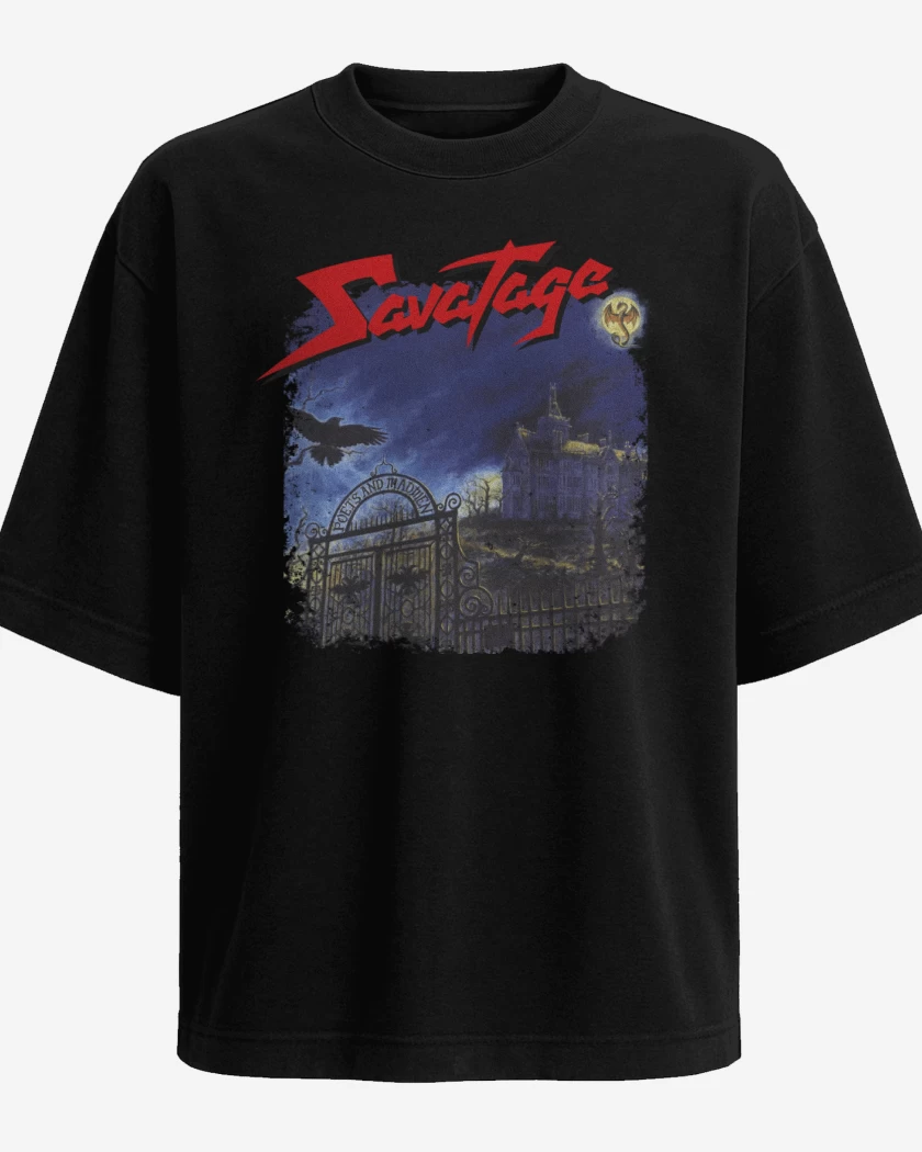 Polera Oversize Negro de Savatage Poets and Madmen