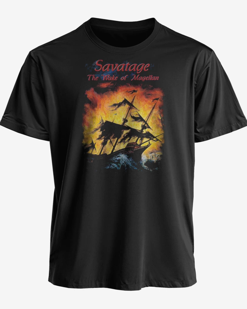 Polera premium Negro de Savatage The Wake of Magellan