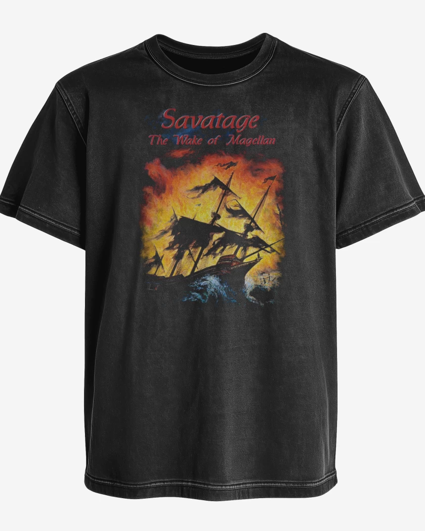 Polera desgastada Savatage The Wake of Magellan
