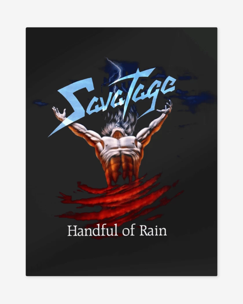 Print metalico Negro de Savatage Handful of Rain