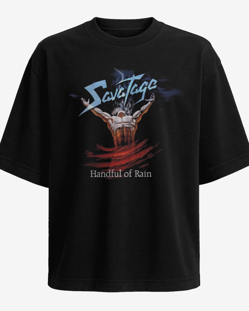 Polera Oversize Negro de Savatage Handful of Rain