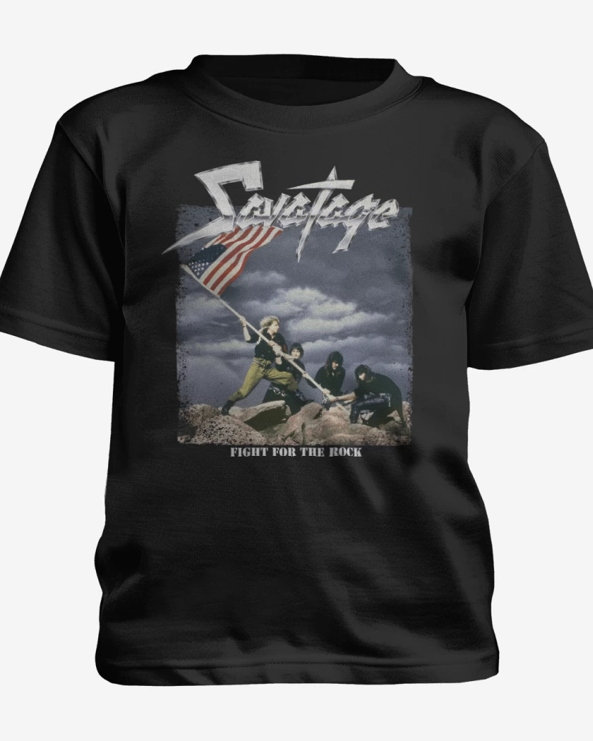 Polera de niño Negro de Savatage Fight for the Rock