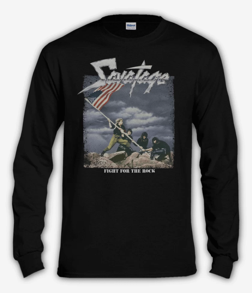 Polera manga larga Negro de Savatage Fight for the Rock