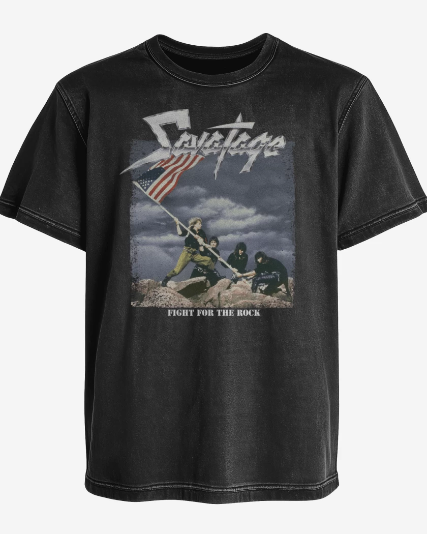 Polera desgastada Savatage Fight for the Rock