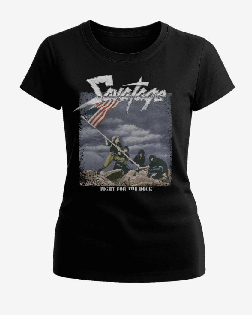 Polera de Mujer Negro de Savatage Fight for the Rock