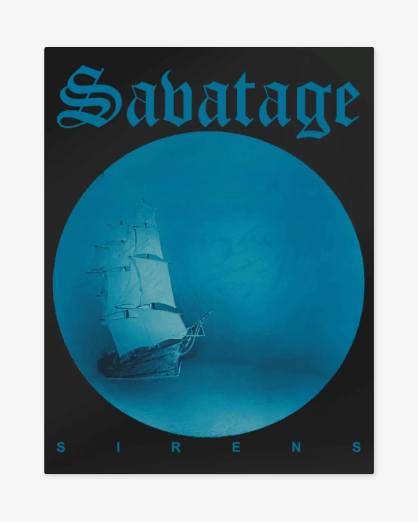 Print metalico Negro de Savatage Sirens v2