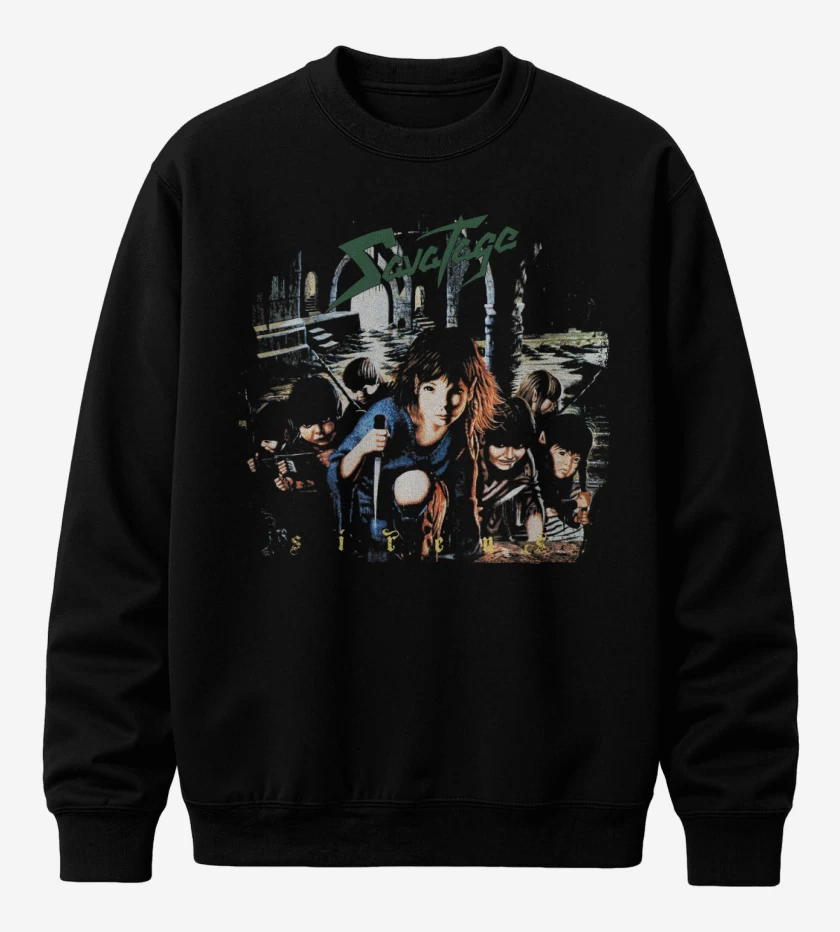 Poleron polo Negro de Savatage Sirens