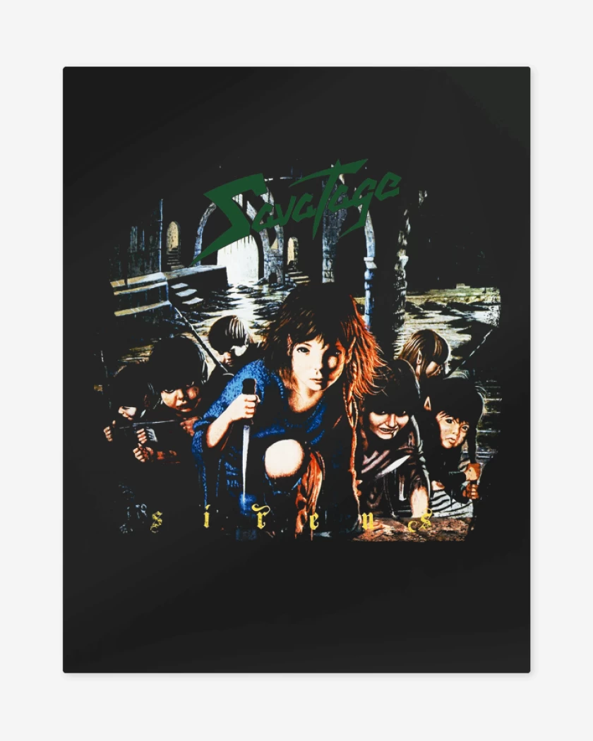 Print metalico Negro de Savatage Sirens