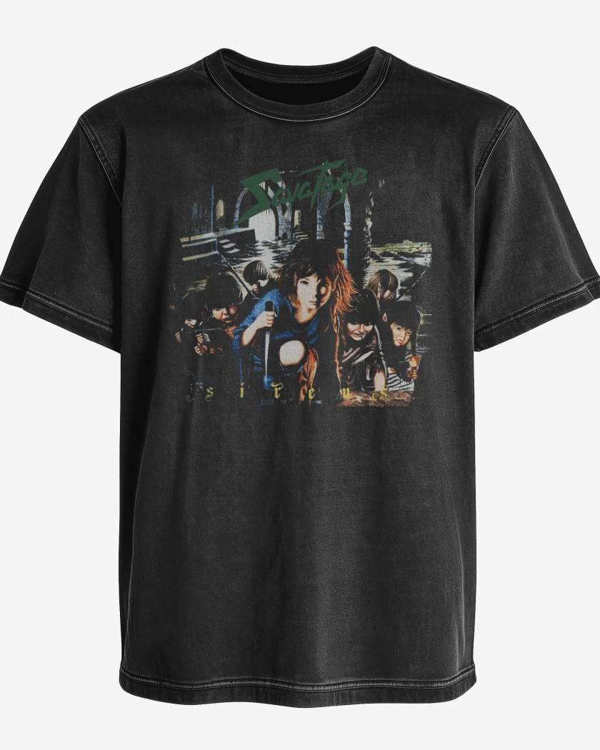 Polera desgastada Negro de Savatage Sirens