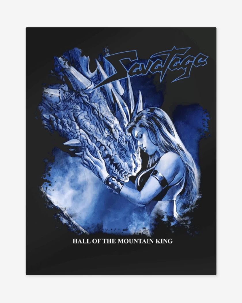 Print metalico Negro de Savatage Hall of the Mountain