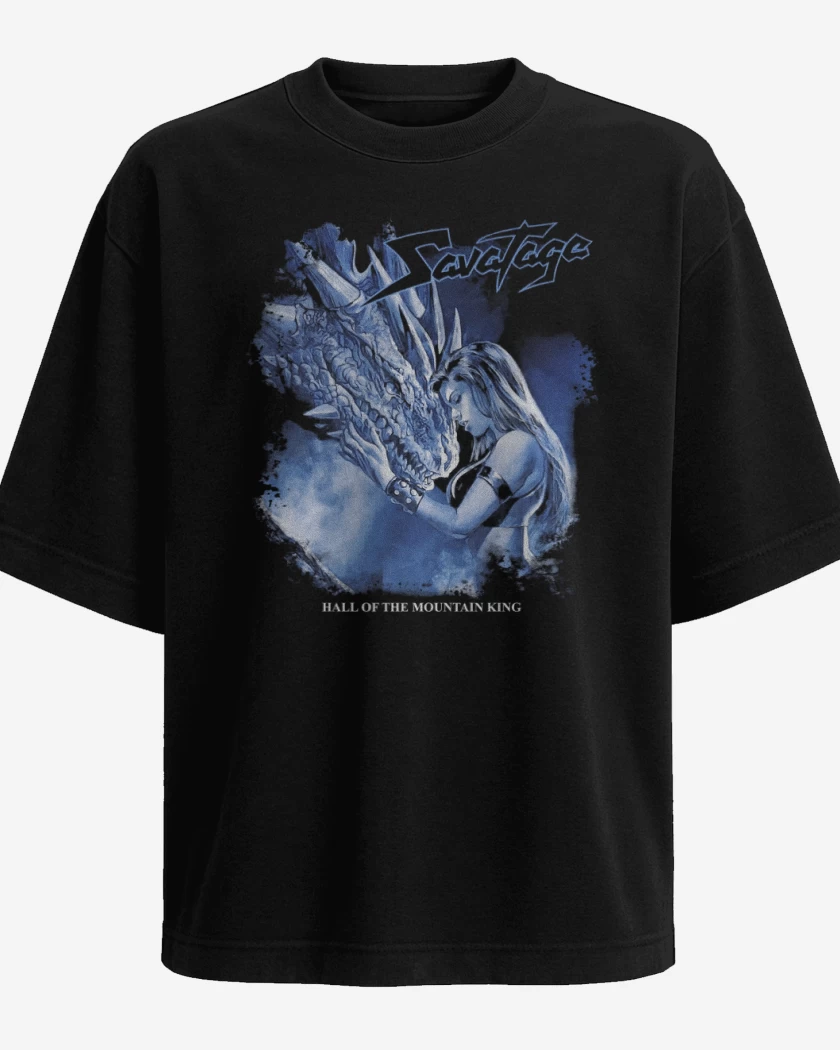Polera Oversize Negro de Savatage Hall of the Mountain