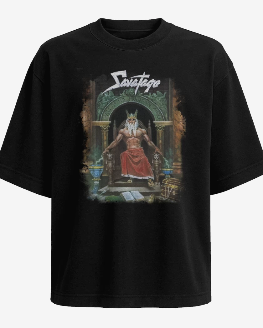 Polera Oversize Negro de Savatage Hall of the Mountain King