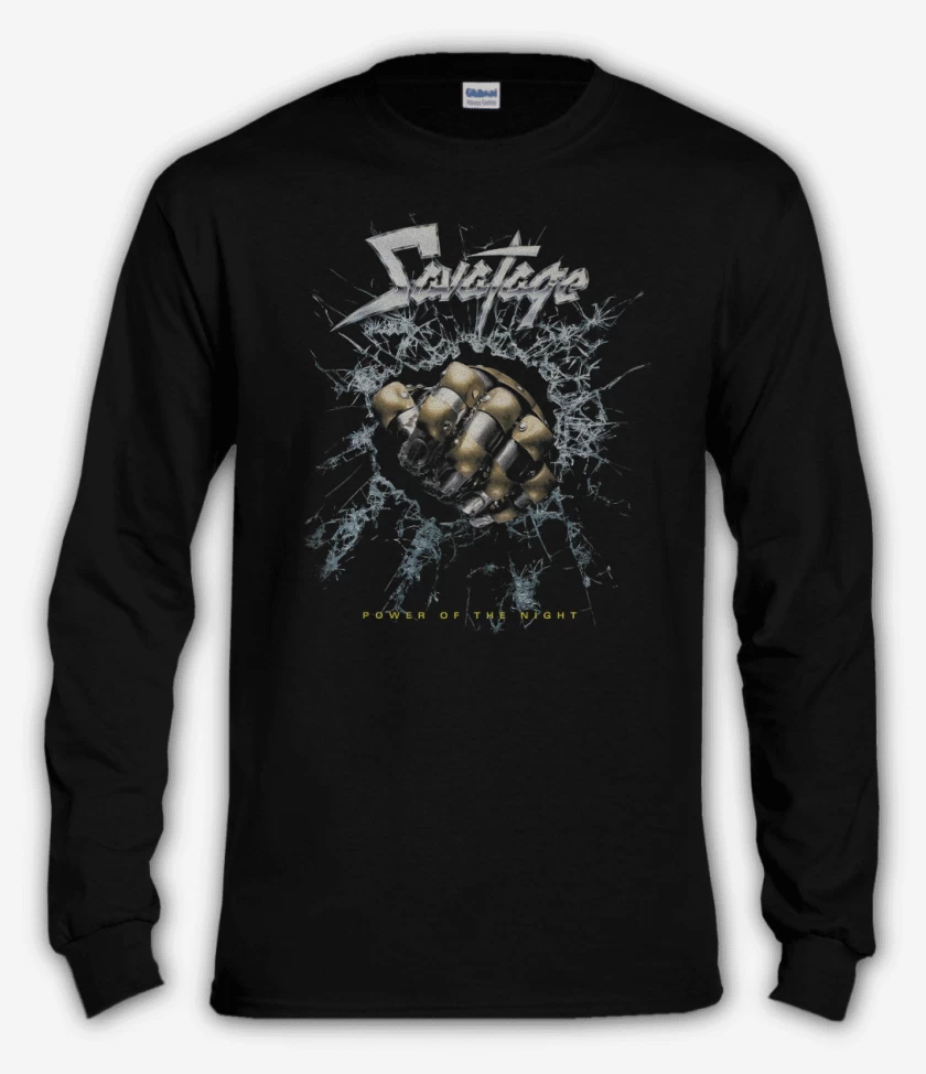 Polera manga larga Negro de Savatage Power of the Night
