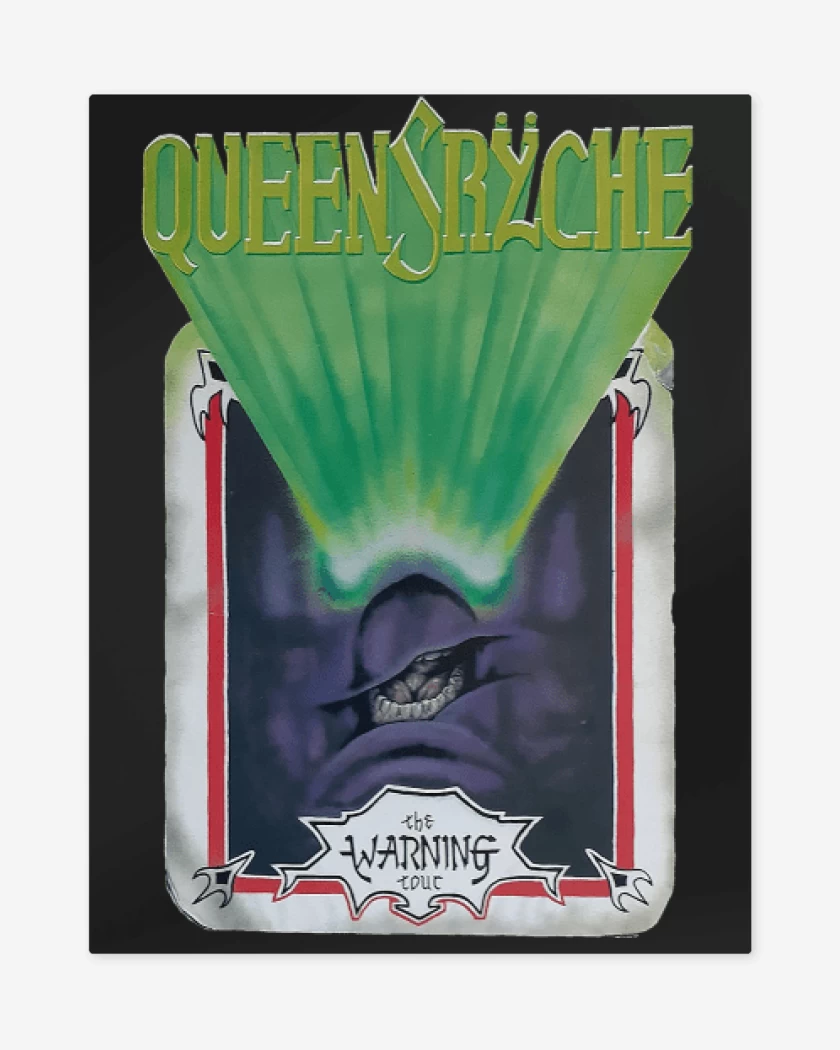 Print metalico Negro de Queensryche The Warning
