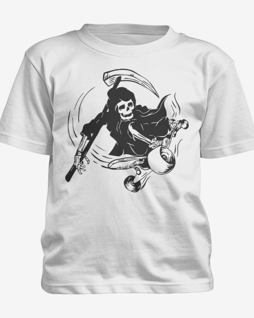 Polera de niño Blanco de Muerte skater
