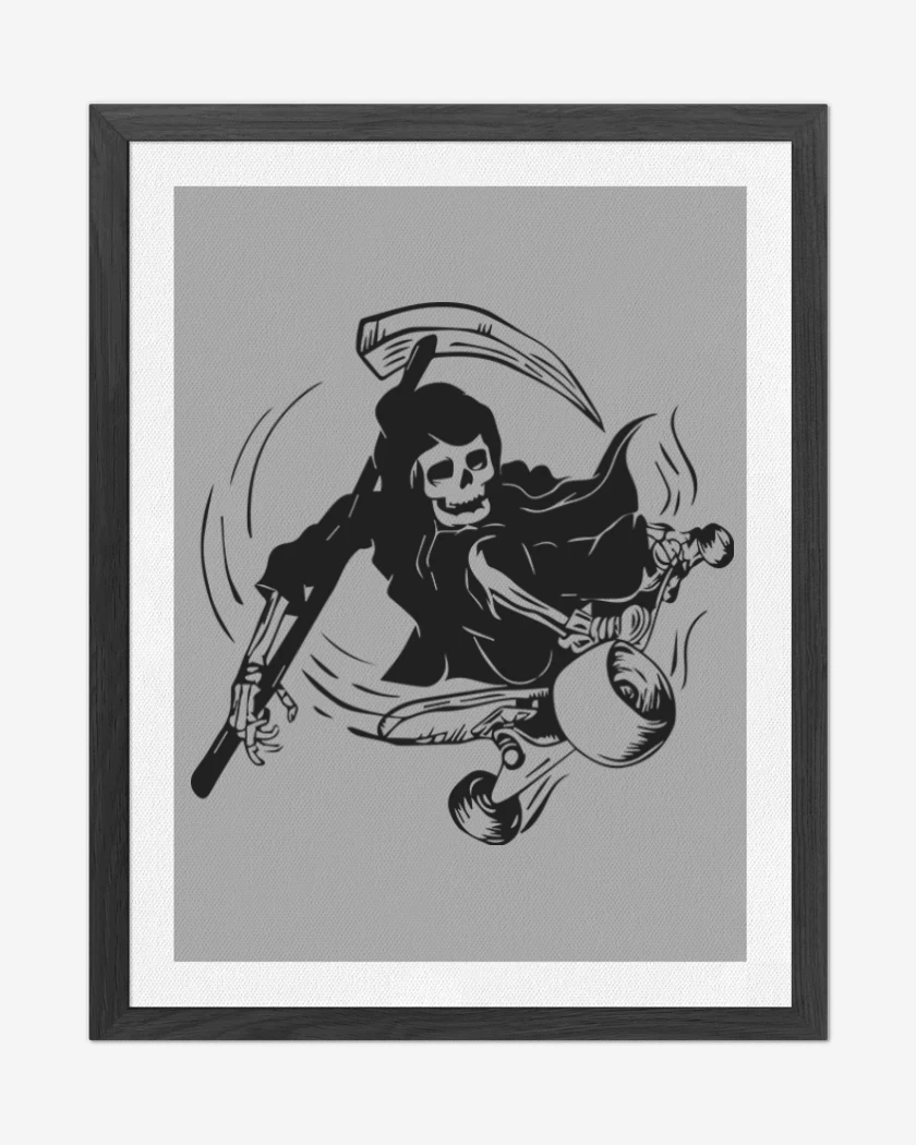 Cuadro decorativo Gris Melange de Muerte skater